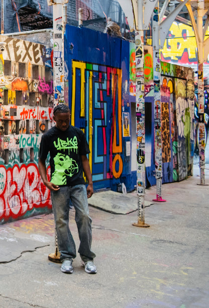 (Black/Lime Green) YBKS T-SHIRT