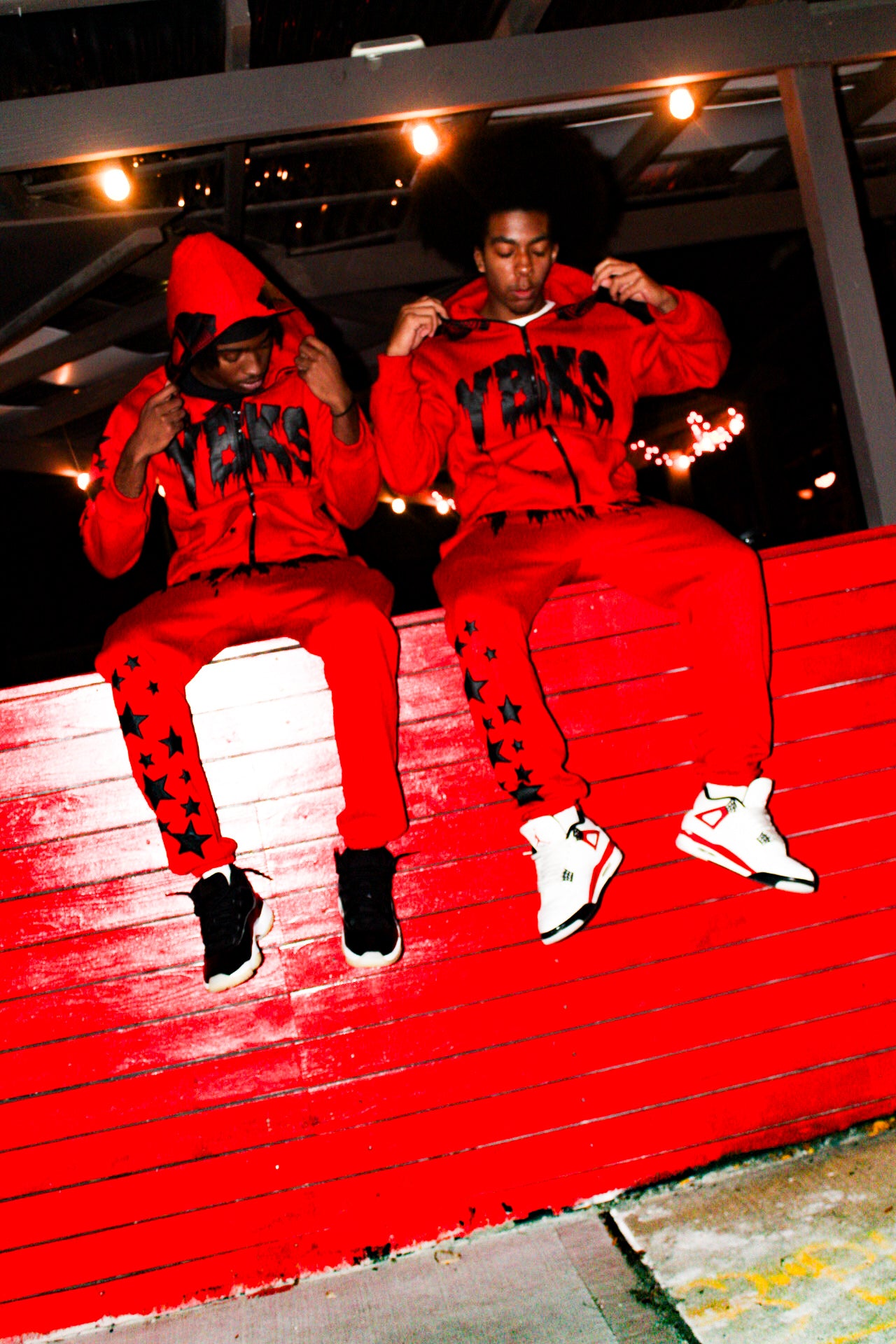 RED YBKS HOODIE & SWEATPANTS
