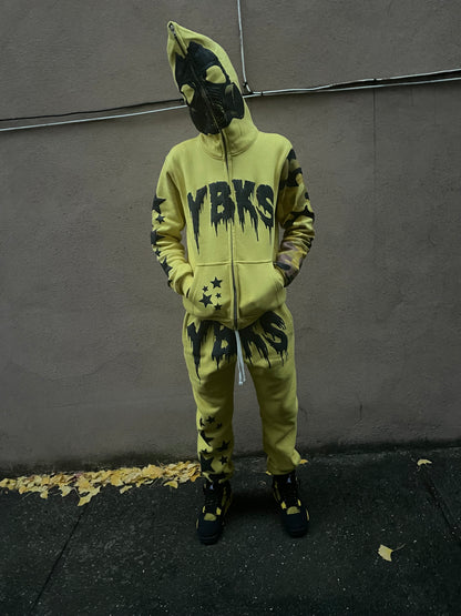 YELLOW YBKS HOODIE & SWEATPANTS