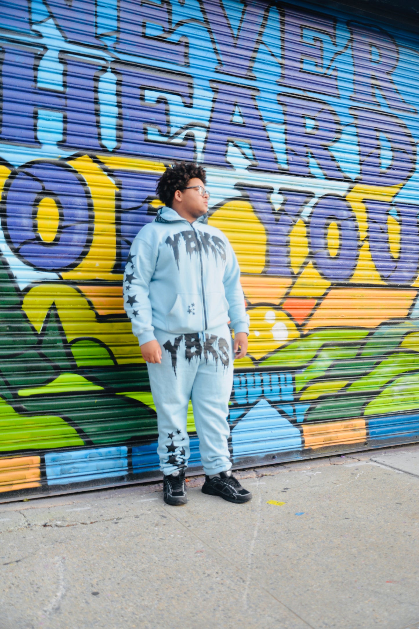 BLUE YBKS HOODIE & SWEATPANTS