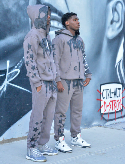 GREY YBKS HOODIE & SWEATPANTS