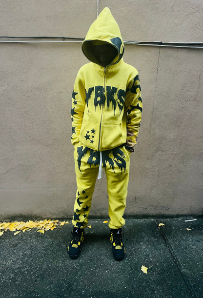YELLOW YBKS HOODIE & SWEATPANTS
