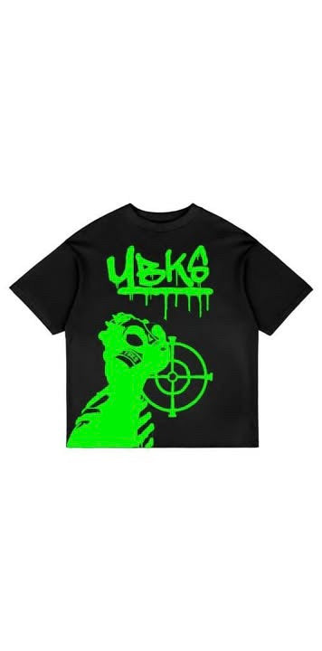 (Black/Lime Green) YBKS T-SHIRT