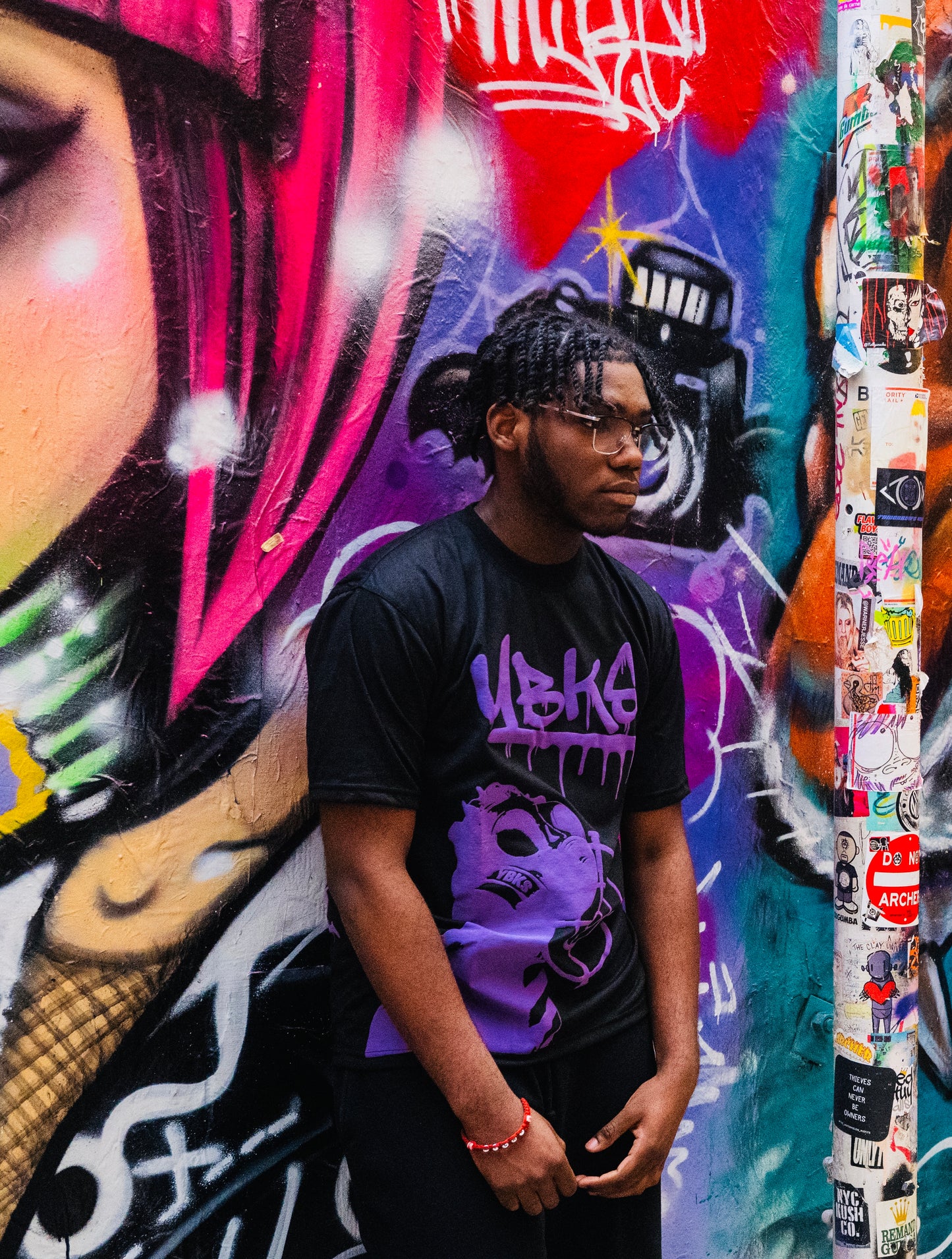 (Black/Purple) YBKS T-SHIRT