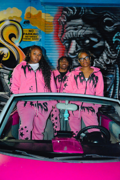 PINK YBKS HOODIE & SWEATPANTS