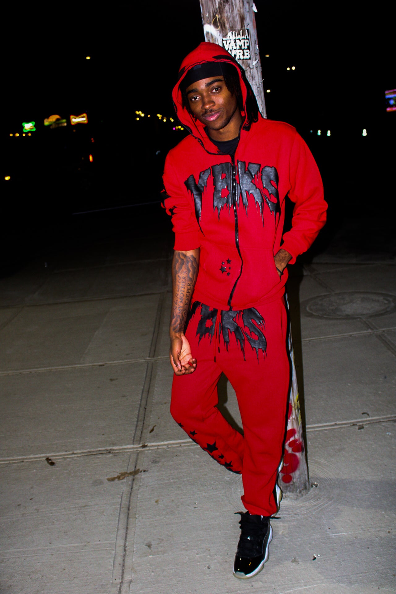 RED YBKS HOODIE & SWEATPANTS