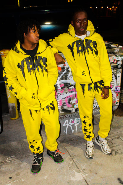 YELLOW YBKS HOODIE & SWEATPANTS