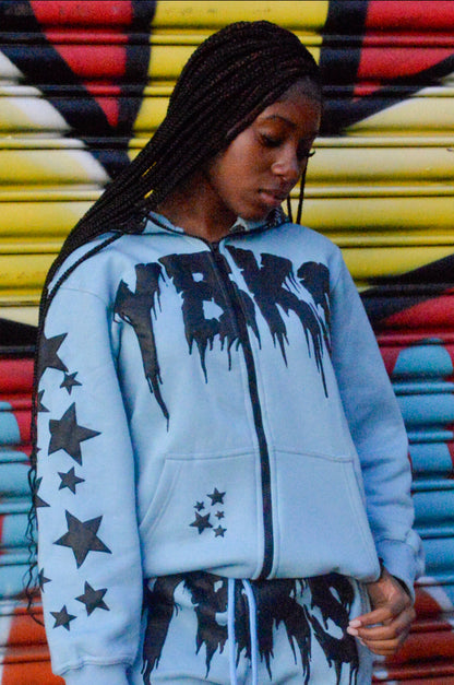 BLUE YBKS HOODIE & SWEATPANTS