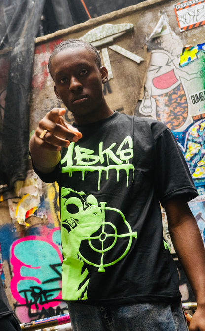 (Black/Lime Green) YBKS T-SHIRT