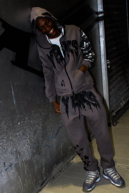 GREY YBKS HOODIE & SWEATPANTS