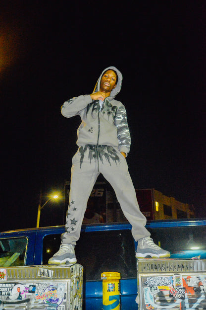 GREY YBKS HOODIE & SWEATPANTS