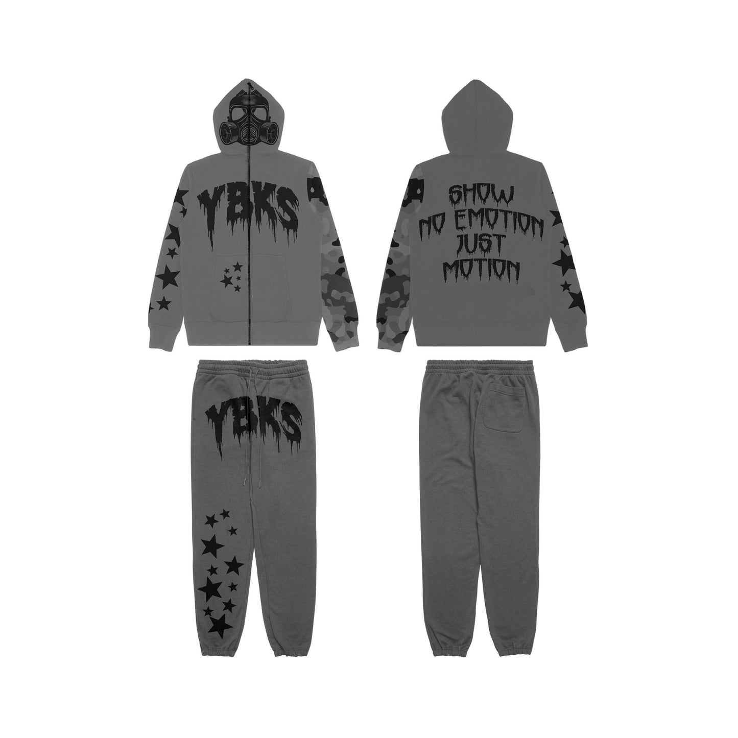 GREY YBKS HOODIE & SWEATPANTS