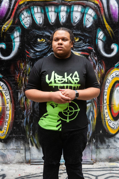 (Black/Lime Green) YBKS T-SHIRT