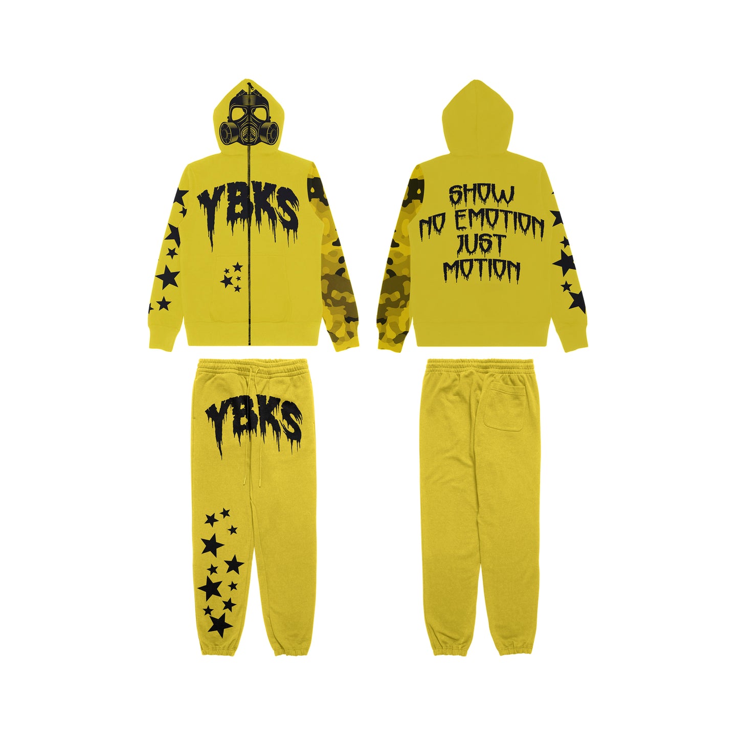 YELLOW YBKS HOODIE & SWEATPANTS